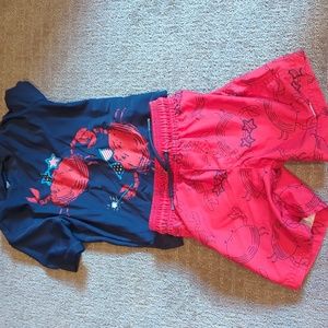 3T Carter's Crab Swimsuit Set